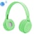 Qualité Sonore Hifi Casque Bluetooth Macaron Autonomie Longue Durée Support Appels Micro SD AUX 3.5mm + SD 32Go Vert YONIS