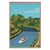 Tableau mural encadré illustration canal du midi 65x97 cm