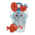 Seau de plage garni buby beach phoque 17 cm - 5 accessoires - jeux de sable