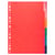 Intercalaires Carte lustrée 225g avec onglets renforcés - 6 positions - A4 - Couleurs assorties - x 25 - Exacompta