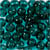 45 perles en verre à facettes rondes Ø 4 mm - bleu vert
