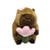 Peluche fleur rose 20cm Capybara Mercier