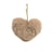 Pompon fourrure artificielle cœur 45x 65mm vert kaki