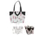 Sac couture/tricot 35cmx11cmx38cm couture gris et rose