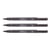 Lot de 3 feutres techniques - UNI-BALL - PIN 01200 GF - 0,1 mm - Gris foncé
