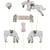 6 Cake Toppers - Cheval d'Amour