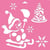 Pochoir plastique souple réutilisable 30 x 30 cm Fabrika Decoru BONHOMME DE NEIGE 179