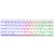 Clavier gaming - THE G-LAB Keyz Hydrogen WL - Blanc - Filaire/Sans fil - Rétroéclairage arc-en-ciel