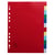 Intercalaires polypropylène souple 12 positions - A4 - Couleurs assorties - x 50 - Exacompta
