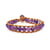Bracelet Facelia en pierres Améthyste et cuir véritable - Sloya