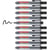 Lot de 10 marqueurs tableaux blancs rétractables - EDDING - Pointe ronde 1,5-3 mm - Noir