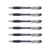 Lot de 6 porte-mines PENTEL Fiesta II - Pointe 0,5 mm - Corps noir