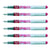 Lot de 6 stylos plume jetable PILOT - V-Pen - Rose - Pointe moyenne