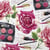 Lot de 4 serviettes en papier découpage collage 33 cm MAQUILLAGE ROSE FA 330