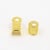 100 embouts cache nœuds à écraser métal dore 3 x 9 mm - création bijoux perles