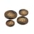 Lot de 6 boutons costume marron