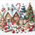 4 serviettes en papier découpage collage 33 cm AMBIANCE DE NOEL N 601