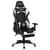Chaise de Bureau Fauteuil Design Gamer Revêtement en Cuir PU Noir et Blanc Réglable en Hauteur avec Dossier Inclinable Moderne Tendance Beliani