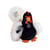 Peluche coq Coq rico noir et blanc - 26 cm – Histoire d ours - Histoire D'Ours - Rouge