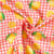 Tissu Coton imprimé Carreaux et citrons, oranges jaunes sur fond Blanc