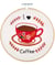 Kit de Broderie "I Love Coffee" avec Cercle en Bois de 15 cm – Trimits 58 I love coffee