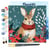 Mini Peinture par Numéros Figured'Art 20x20cm avec cadre Lapin de Noël - Petit Format