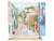 Peinture par Numéro Figured'Art - Ville à flanc de colline pastel - Kit de Loisir Créatif DIY Numéro d'Art Complet - 40x50cm toile roulée + châssis en bois à monter