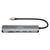 URBAN FACTORY Hub 6 en 1 Multiports USB-C HDMI / 2USB-A / USB-C / Lecteurs Carte SD Micro SD Noir / Argent