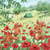 Lot de 4 serviettes en papier découpage collage 33 cm NATURE LAPIN COQUELICOT OISEAU PAPILLON D 101 XL