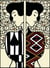 Canevas antique Silhouette Klimt 45x60cm