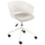 Chaise de Bureau Blanc Cassé en Tissu Pivotante Hauteur Réglable