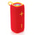 Enceinte Bluetooth Portable 3D Stéréo Subwoofer LED Multicolore Anti-Poussière Autonomie 3h Rouge YONIS