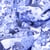 Tissu Coton imprimé QT Fabrics Cat & flowers sur fond Bleu