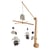 Mobile musical en bois avec jouets en coton