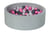 Piscine à balles Aire de jeu + 300 balles perle, rose clair, gris - Velinda