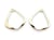 2 Breloques goutte irrégulière 42*34mm doré