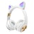 Casque Audio Sans Fil Oreilles De Chat Avec Lumière Effets Colorés Gaming Rose Blanc YONIS