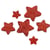 Bouton étoile pailletée rouge