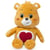 Peluche bisounours orange - toubisou 28 cm - doudou licence