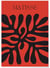 Affiche Matisse minimaliste – Motif organique noir et rouge | A3 : 29,7x42cm