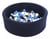 Piscine à balles noir,blanc,bleu,gris – 150 balles bleu marine - Velinda