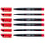 Lot de 6 feutres permanents pointe fine 0,4 mm - STABILO OHPen Universal - Rouge