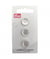 Carte de 3 boutons Rond en polyester à queue 14mm - Prym Blanc