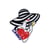 Ecusson femme mode fashion cheery 5,2cm x 5,6cm