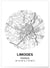 Affiche Carte Limoges | A3 : 29,7x42cm