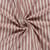 Tissu Polyester aspect Lin Rayures Anna sur fond Terracotta