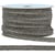 Bobine 25m Galon robe métallisé Argent/noir 10mm