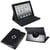 Housse cuir iPad support 360° noir 9.7 pouces YONIS