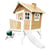 AXI Cabane enfant ROBIN Brun Blanc avec toboggan Blanc - Axi House