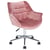 Chaise de Bureau Rose en Velours Hauteur Réglable Pivotante Chaise pour Espace de Travail Elégant Home Office